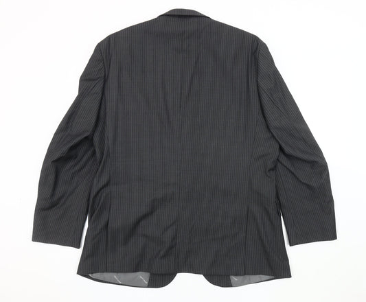Pierre Cardin Men's Grey Striped 44 Short Suit Jacket