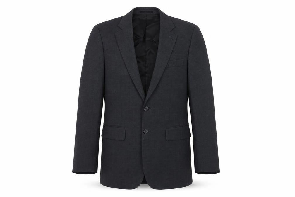 Mens 38 Chest Regular Jaeger Grey Two-Button Blazer