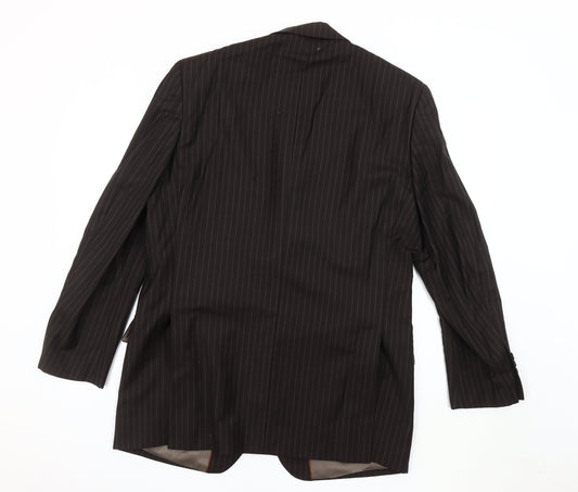 Austin Reed Men's Brown 42R Suit Jacket, Classic Striped