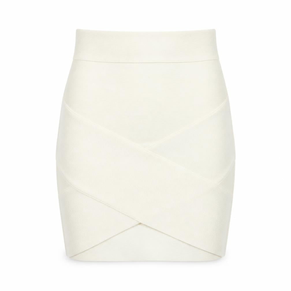 My Bandage Dress White Knee Length Bandage Skirt, Size 8