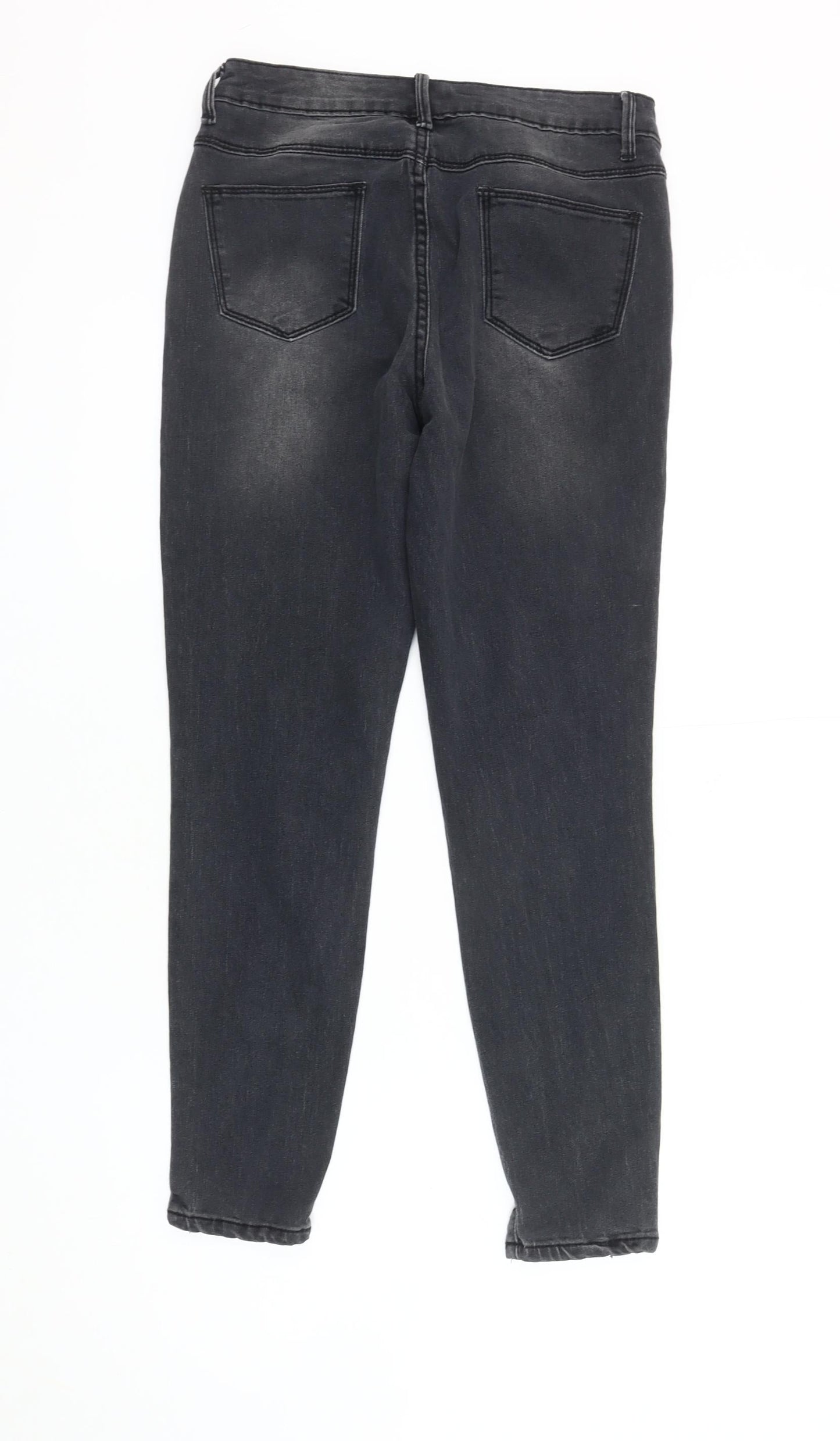 Fearlesss Women's Black Skinny Distressed Jeans Size 10