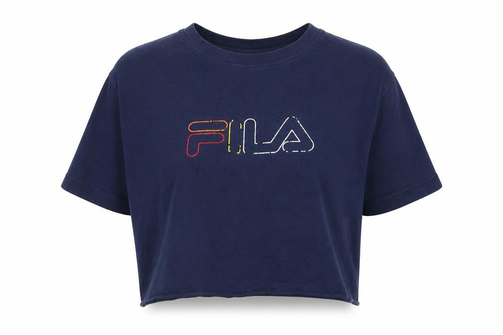Unisex Adultss UK Size M FILA Blue Cotton T-Shirt