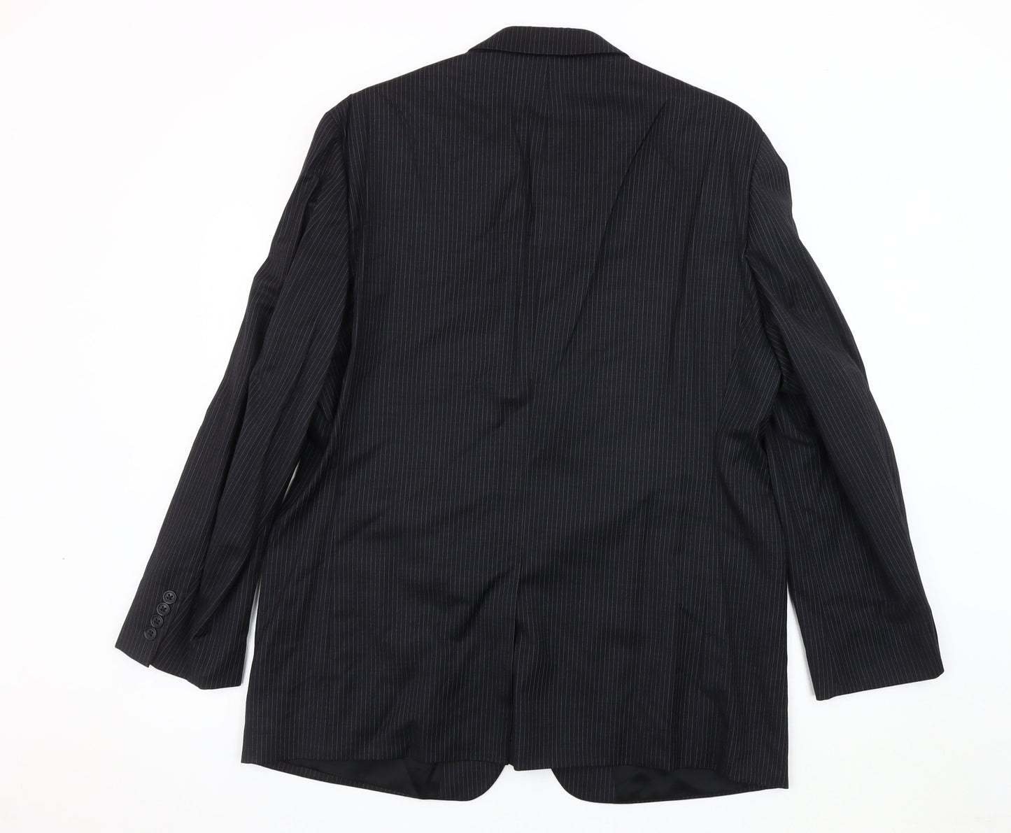 Calvin Klein Men's Black 42R Striped Blazer Jacket