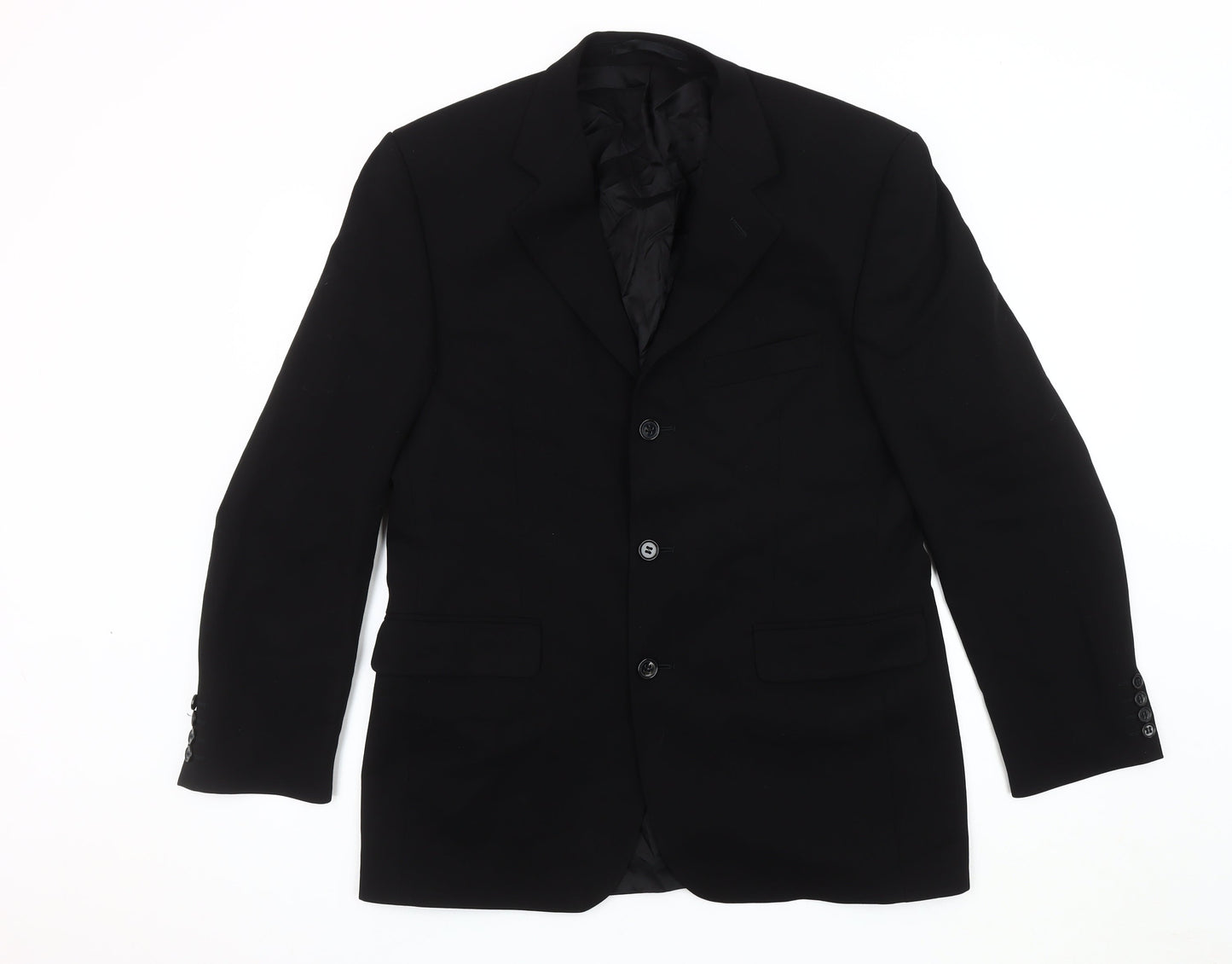 Centaur Men's Black Wool Regular Fit Jacket 40R