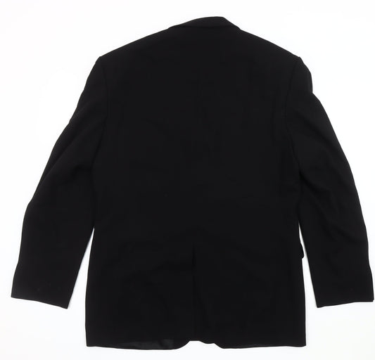 Centaur Men's Black Wool Regular Fit Jacket 40R