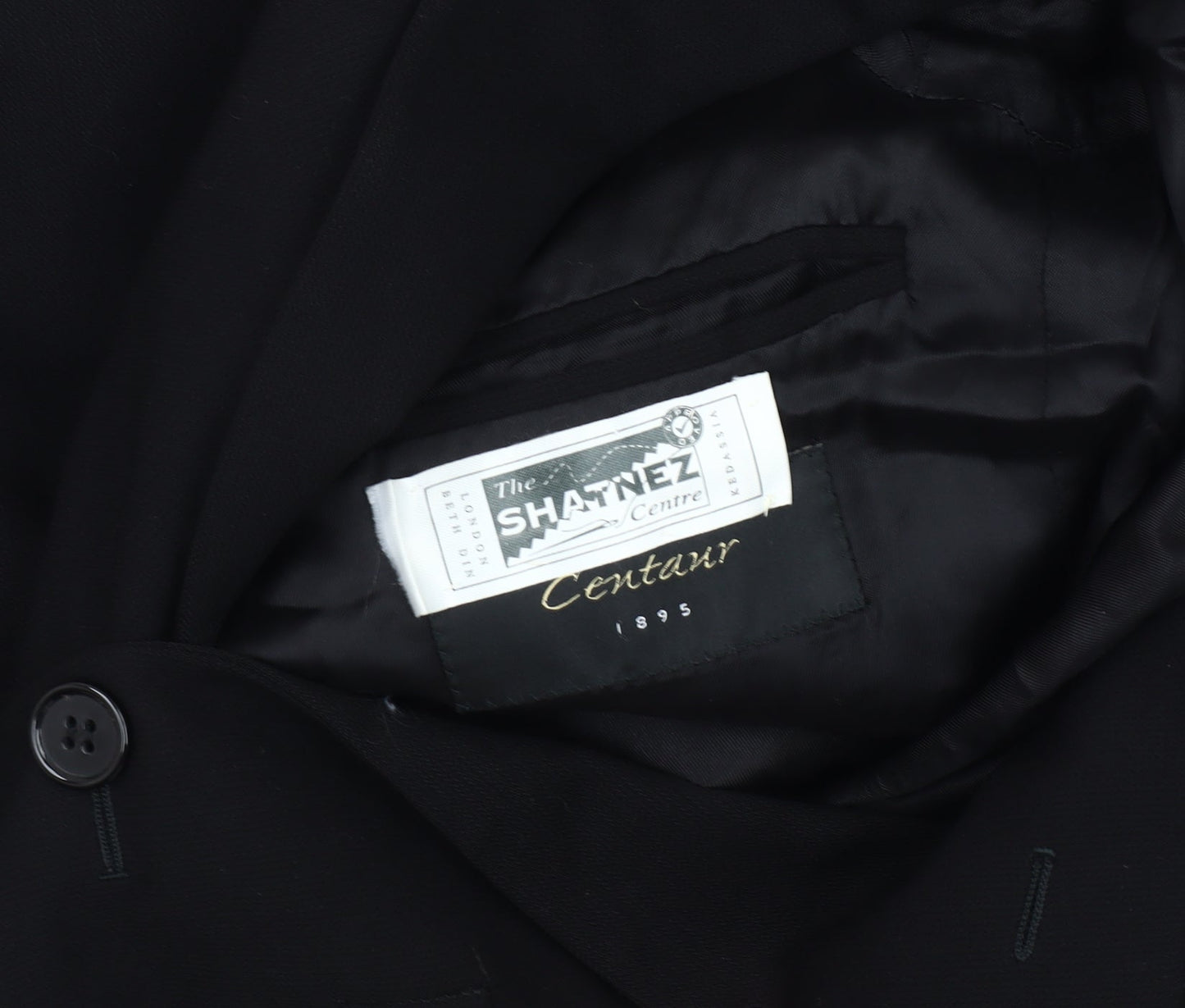 Centaur Men's Black Wool Regular Fit Jacket 40R
