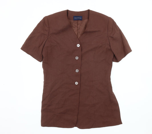Alexon Women's Brown Silk Suit Top Size 10