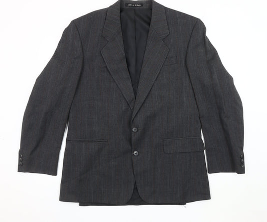 Dunn & Co Men's Grey Striped Blazer 40R, Classic