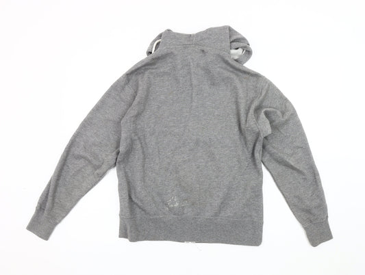 Hard Rock Cafe Women's Grey Hooded Zip Jacket S