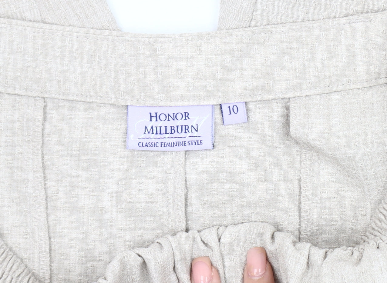 Honor Millburn Women Beige Classic Trousers Size 10