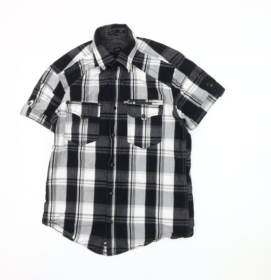 Jack & Jones Men's Black Plaid Shirt, Size S