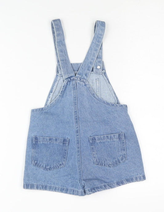 Disney Girls Blue Denim Dungaree with Lion King Print