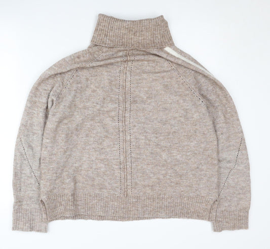 White Stuff Women's Beige Roll Neck Jumper, Size 12