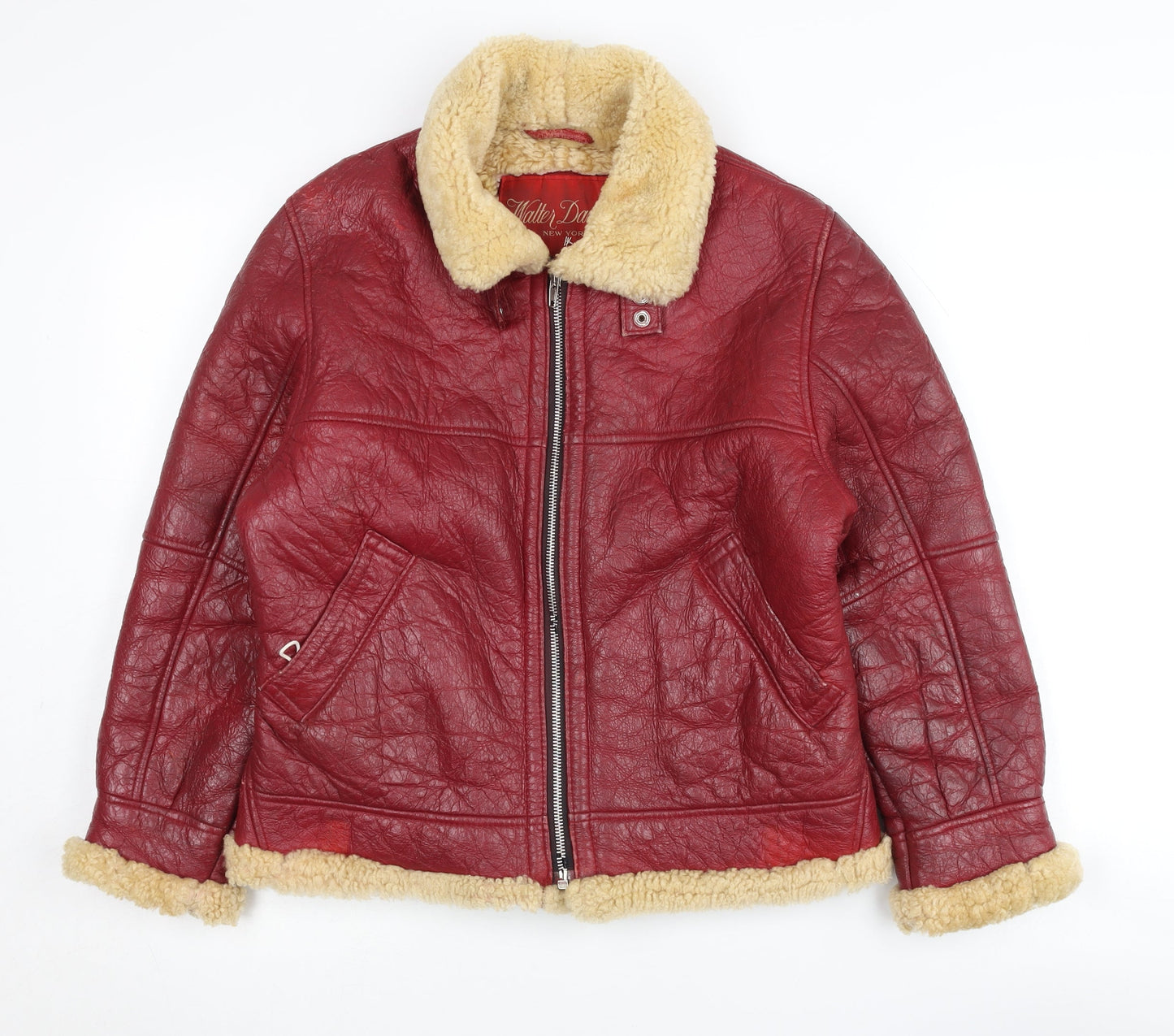 Walter Darrucci Women's Red Biker Jacket 2XS