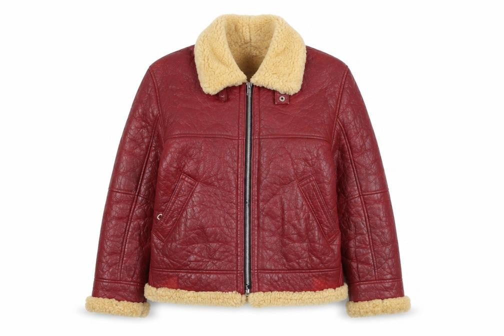 Walter Darrucci Women's Red Biker Jacket 2XS