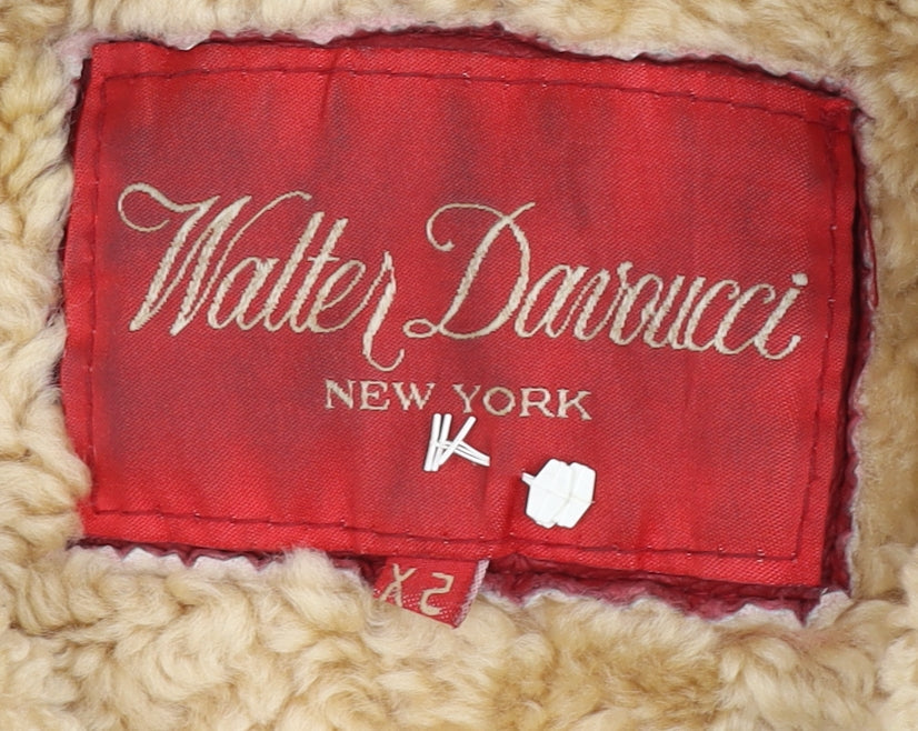 Walter Darrucci Women's Red Biker Jacket 2XS