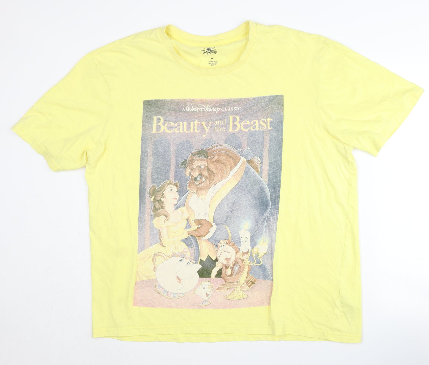 Disney Unisex Yellow Beauty and the Beast T-Shirt XL