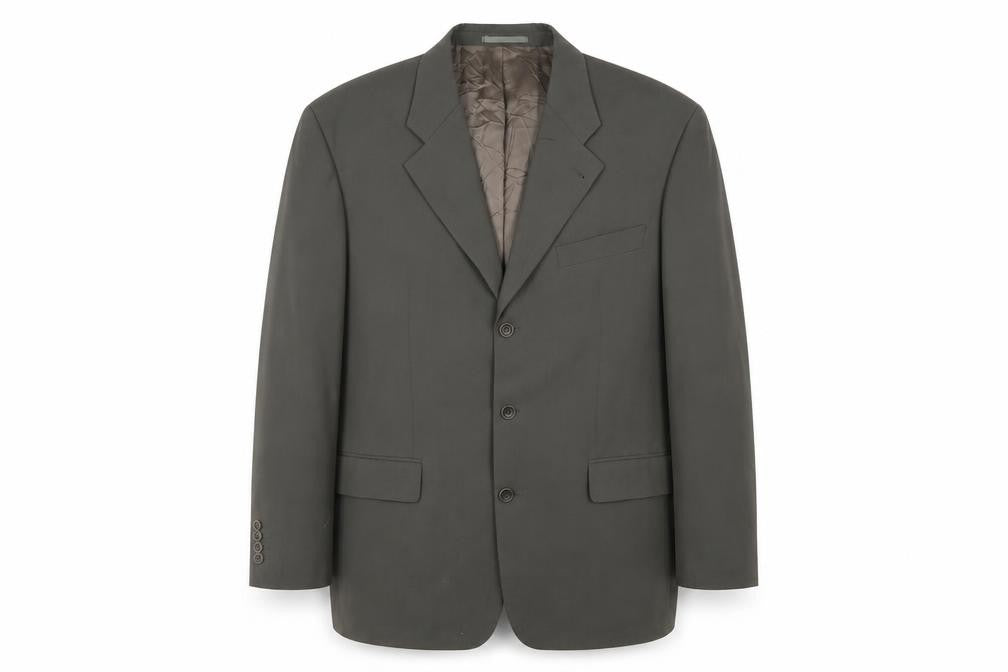 Mens 54 Chest Regular HUGO BOSS Grey Three-Button Blazer