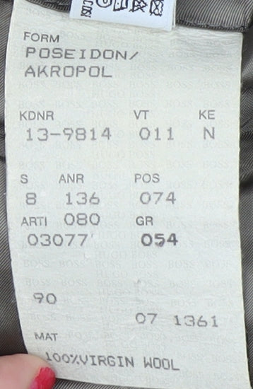 Hugo Boss Men's Grey Wool Blazer Jacket 54