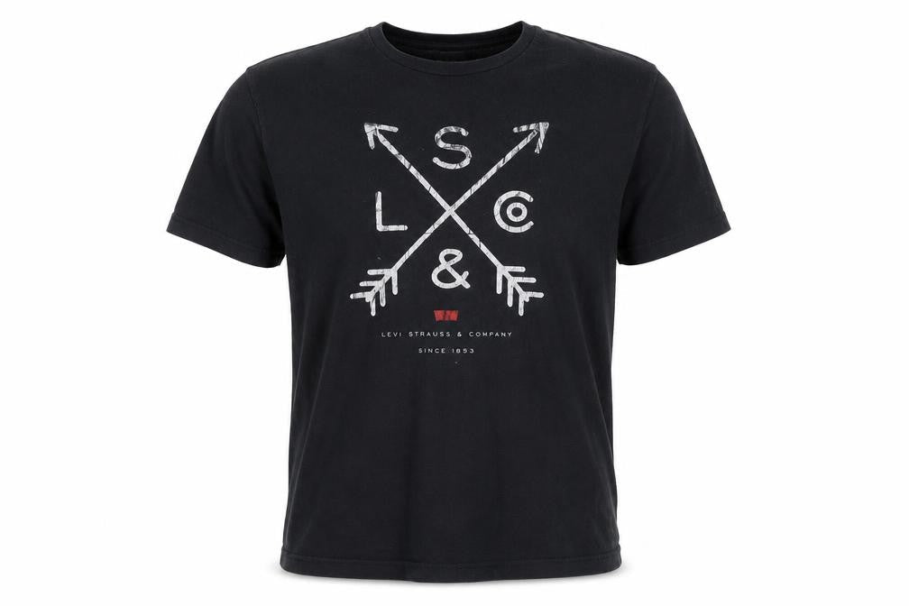 Mens UK Size M Levi's Black  Cotton T-Shirt