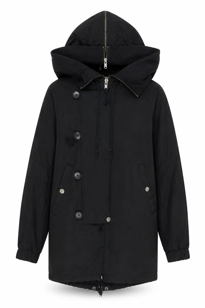 Womens UK Size XS Regular DKNY Black Cotton Jacket