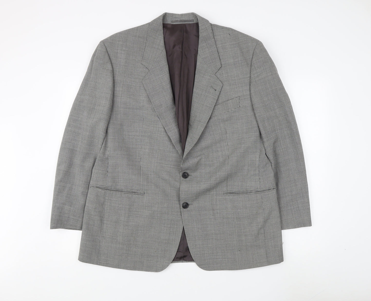 Baumler Men's Grey Check Blazer Jacket Size 48S