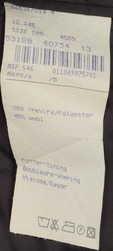 Baumler Men's Grey Check Blazer Jacket Size 48S