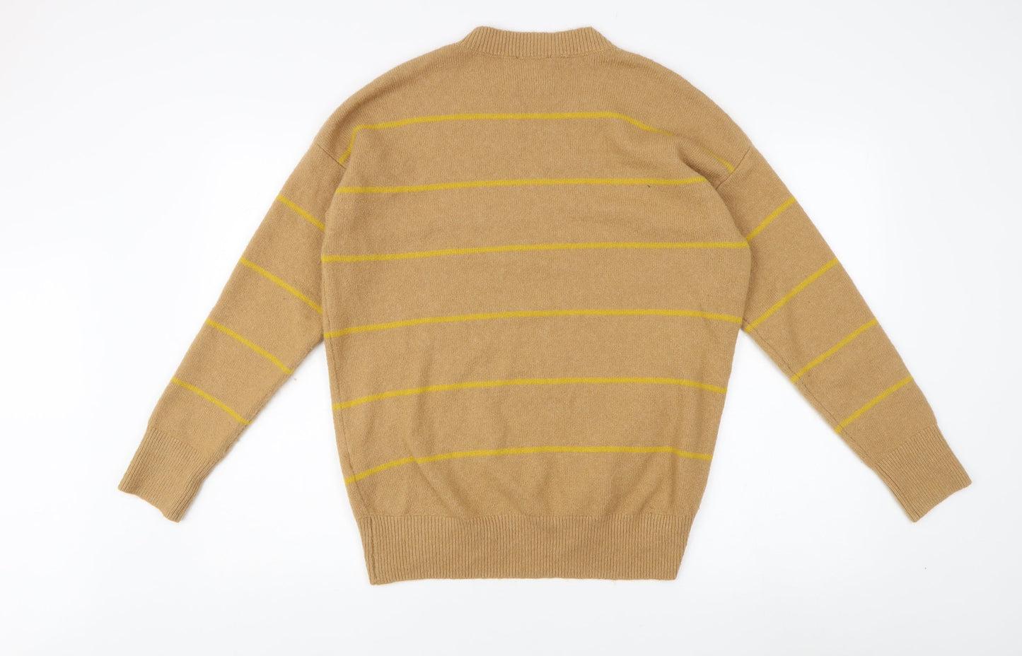 Warehouse Women's Brown Striped Pullover Jumper Size 14