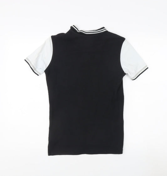 Firetrap Boys Polo Shirt 10-11 Years Black Short Sleeve