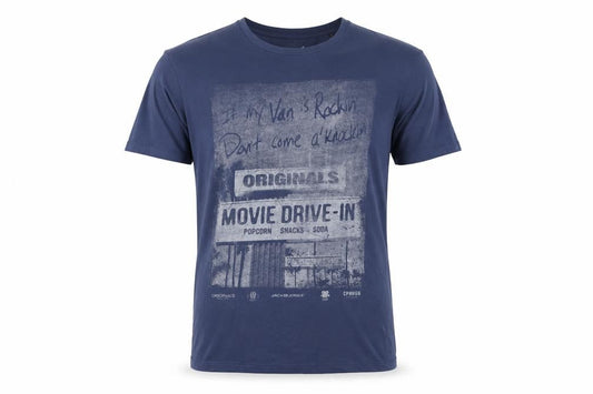 Mens UK Size S JACK & JONES Blue  Cotton T-Shirt