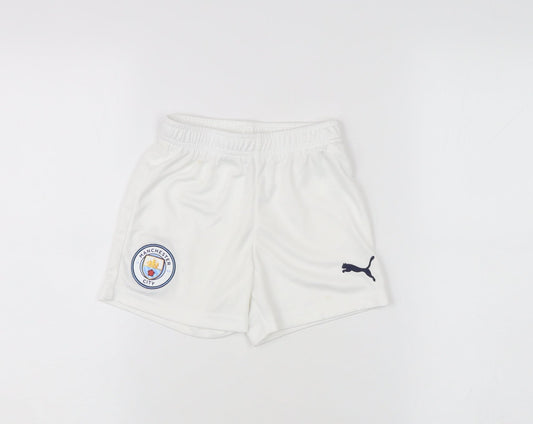 Puma Boys White Athletic Shorts 3-4Y Football