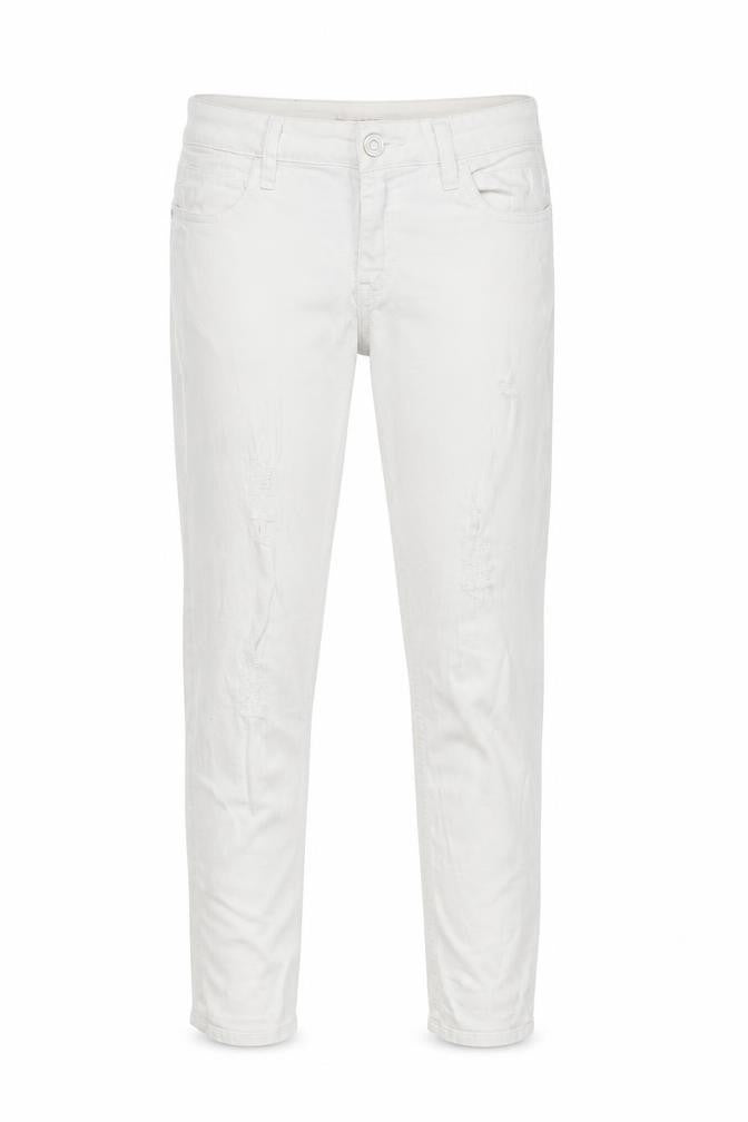 s.Oliver Women's White Ankle Jeans, Size 12, Distressed