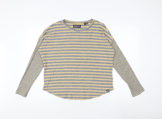 Superdry Women's Multicoloured Striped Jersey Top - Size 8