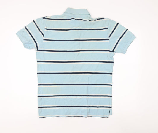 Pierre Cardin Men's Blue Striped Polo Shirt M