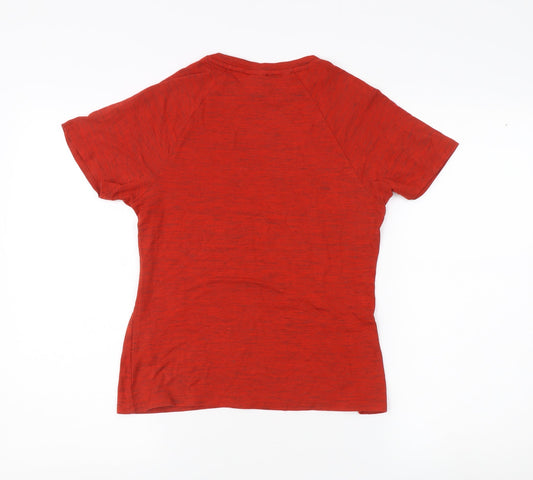 MP Men's Red T-Shirt, Size S, Basic Short Sleeve Activewear