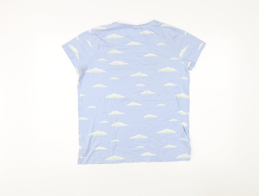 The Simpsons Blue T-Shirt Teens M Short Sleeve Crew Neck