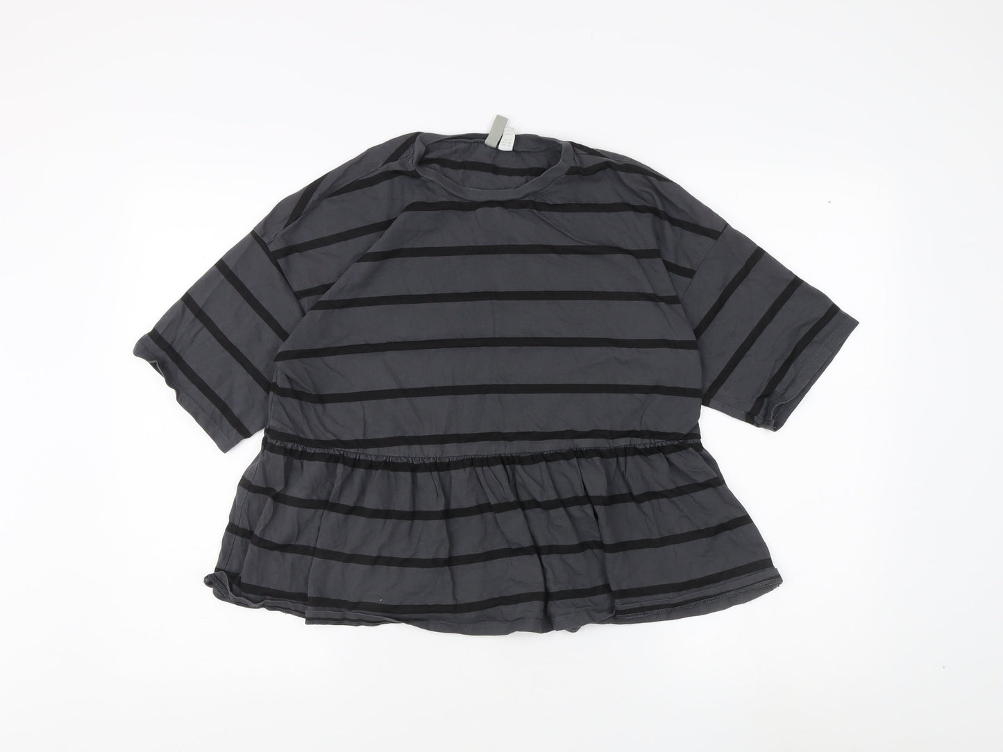 ASOS Women's Black Striped Tunic, Size 10, 3/4 Sleeve