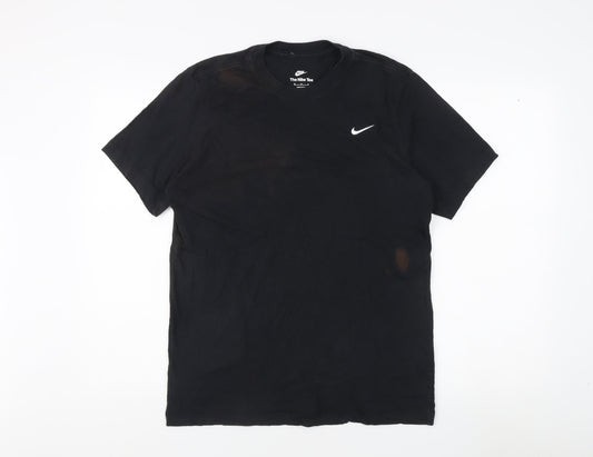 Nike Men’s Black Cotton Logo T-Shirt Size M