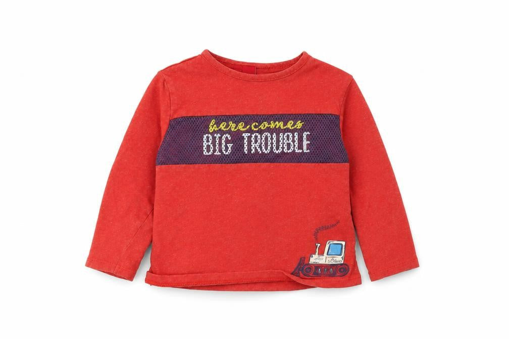s.Oliver Unisex Baby Red Graphic Print Long Sleeve T-Shirt