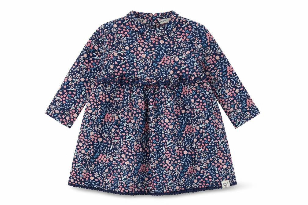 Front view of Mantaray girls’ multicoloured floral dress 12-18 months