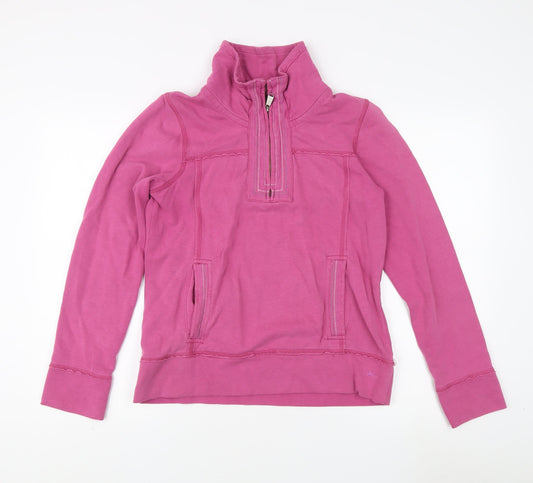 Maharaja Women's Pink Henley Sweatshirt, Size 12, 1/4 Zip