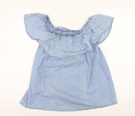 Vero Moda Women's Blue Off-Shoulder Blouse, M, Summer Chambray