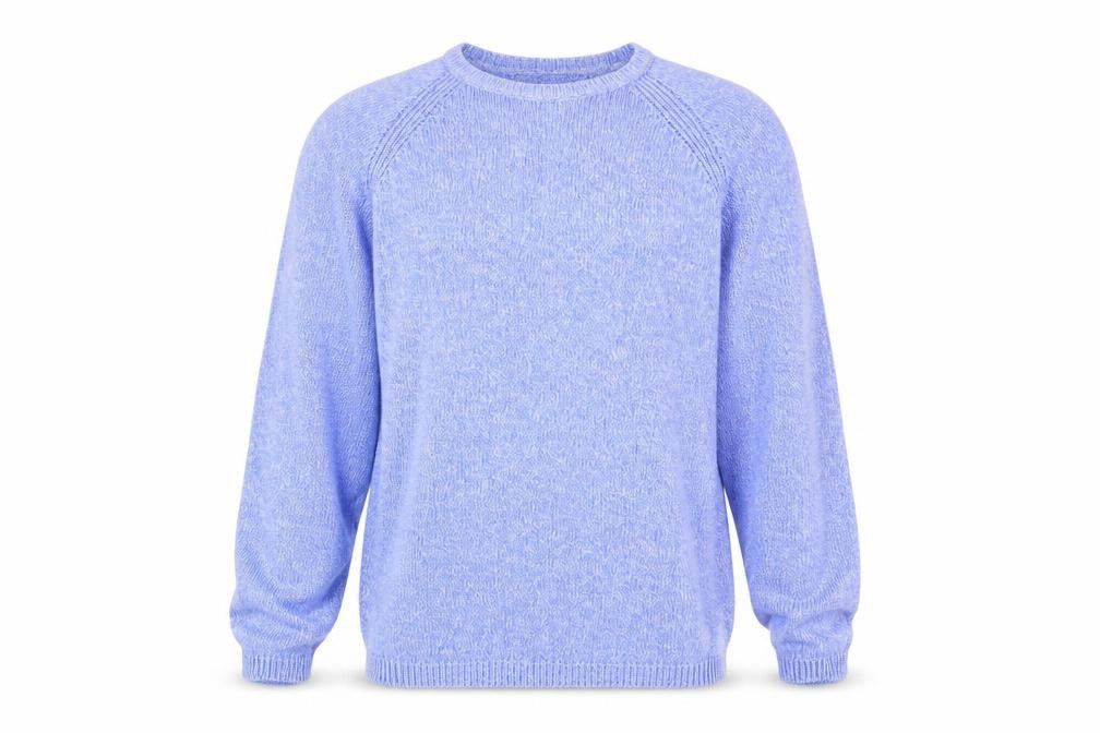 Isle Men's Blue XL Cotton Pullover Jumper