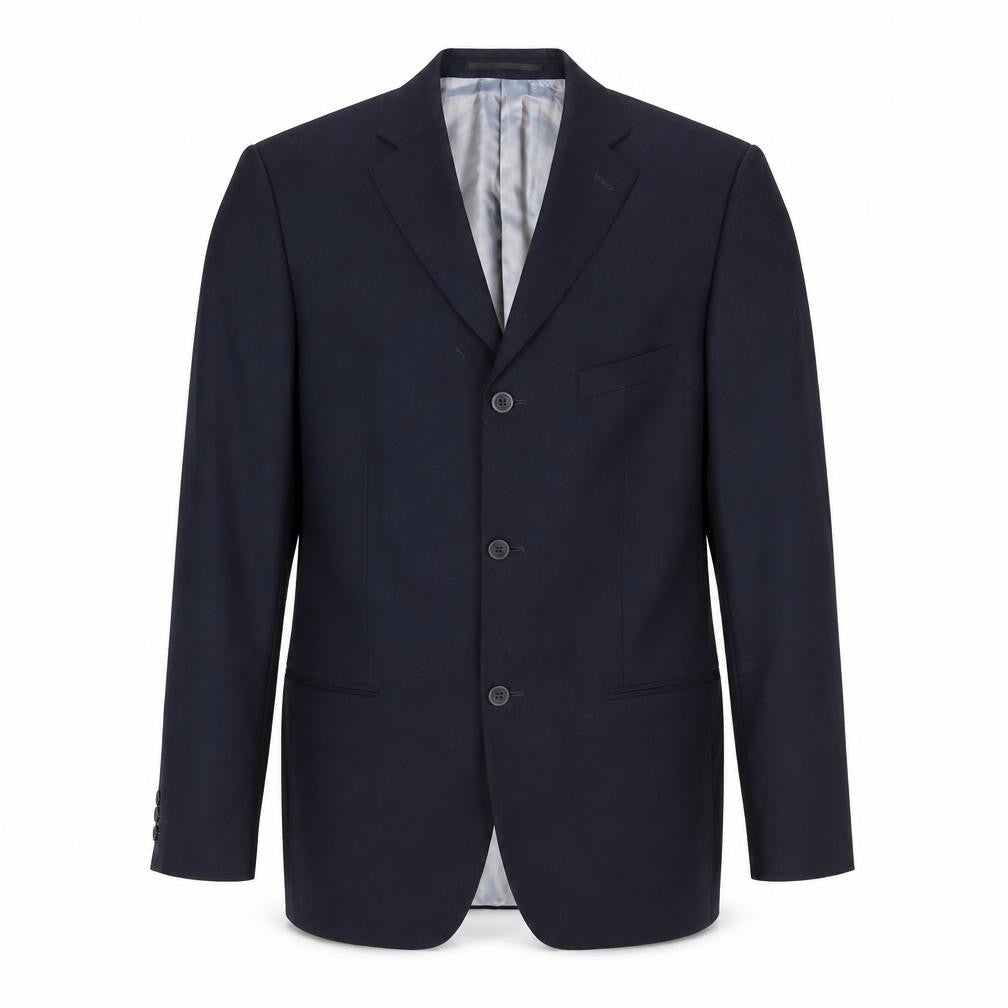 Mens 40 Chest Regular Pierre Cardin Blue Three-Button Blazer