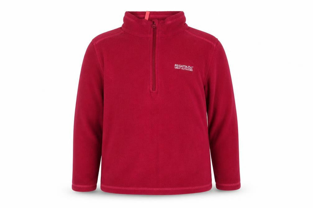 Front view of Regatta girls’ red pullover fleece sweatshirt -, size 11-12