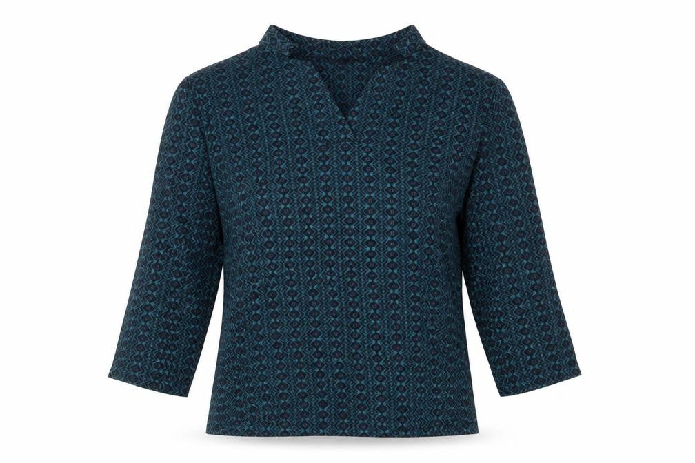 Viyella Women's Blue Geometric Blouse M