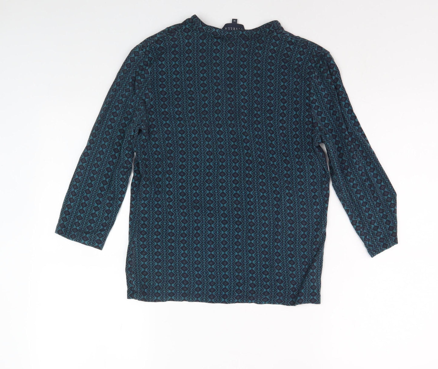Viyella Women's Blue Geometric Blouse M