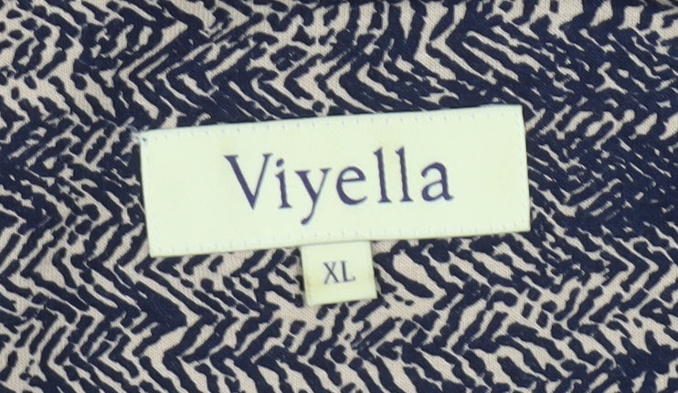 Viyella Women's Multicoloured XL Geometric Top