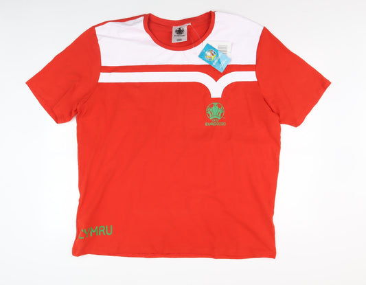 UEFA Euro 2020 Men's Red XL Sports T-Shirt