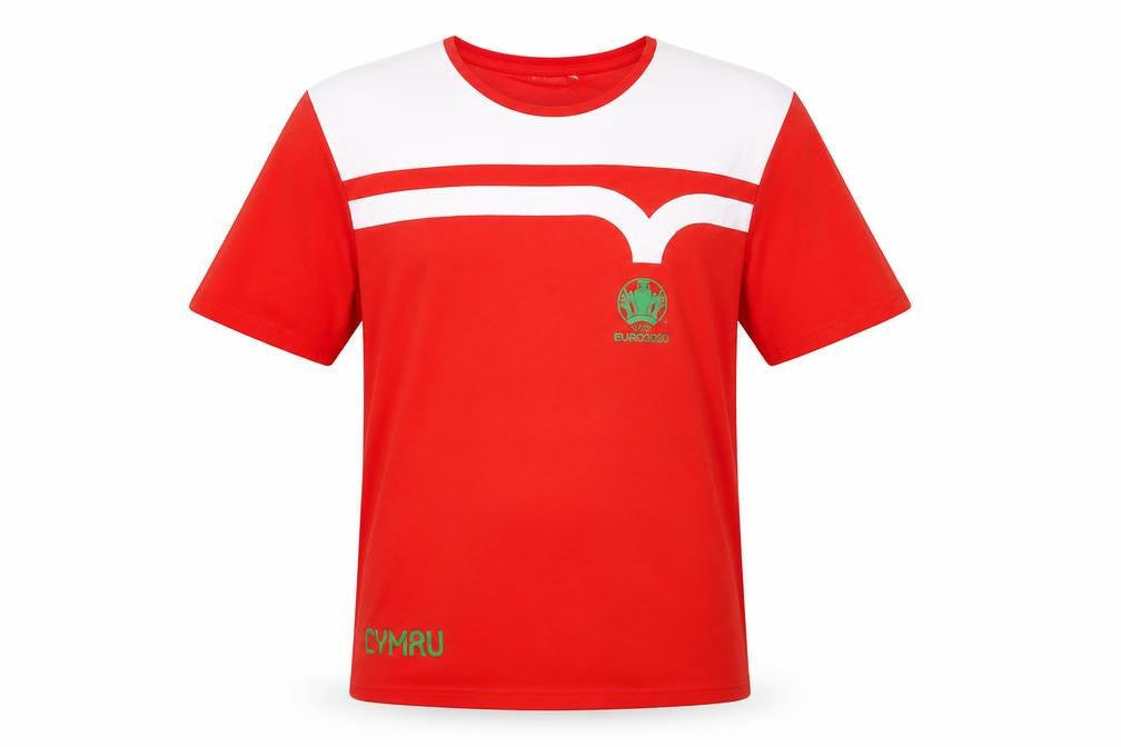 Mens UK Size L UEFA Euro 2020 Red  Cotton T-Shirt
